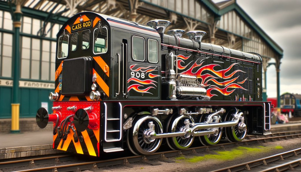 <p>The British Rail Class 08 are very popular amongst railway hotrodders, particularly those in the Age 17-21 age bracket.</p>
<p>This gronk, photographed resting at Crewe Works, has been modified with a 0-8-0 wheel arrangement.</p>
<p>I’m told on a good day, with the wind behind it, it can reach 31mph down Stoke Bank. #class08 #gronk #railwayphotography #trainspotting #hotrod #trains</p>