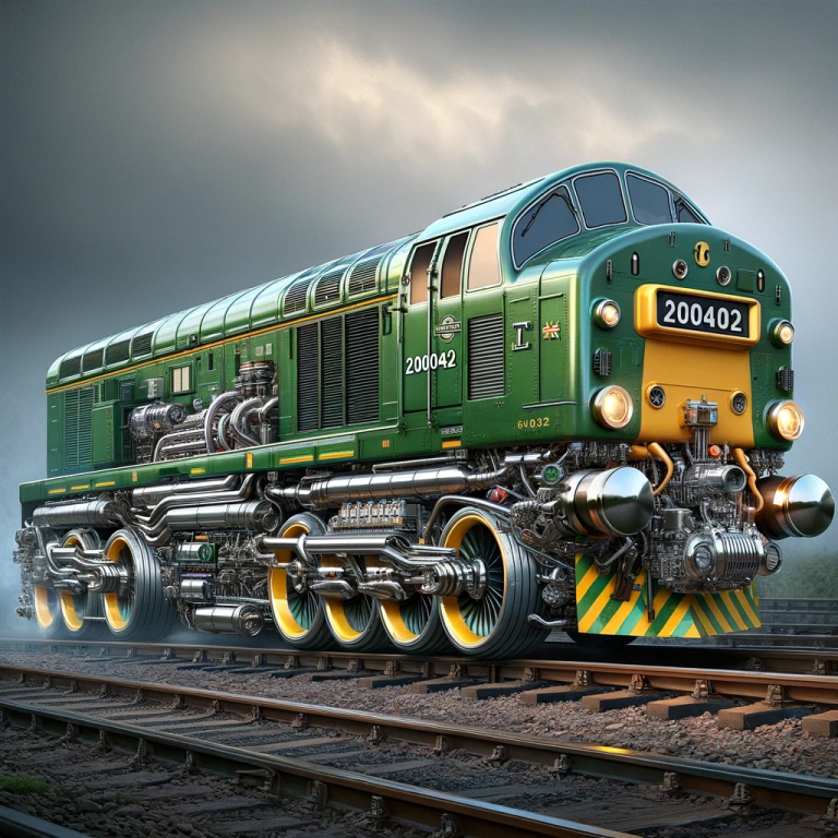 The British Rail Class 20 is renowned for its distinctive single-cab design, which was done purely to cause arguments over whether it should be driven nose first, which looks way better, or cab first, which looks silly but at least the driver can actually see. This hotrodder, having agreed with everyone that Class 20 cab looks terrible, has given his cab a nose job. Photographer unknown. #Class20 #Chopper #diesel #trainspotting #railwayphotography #modelrailway #hotrod #trains