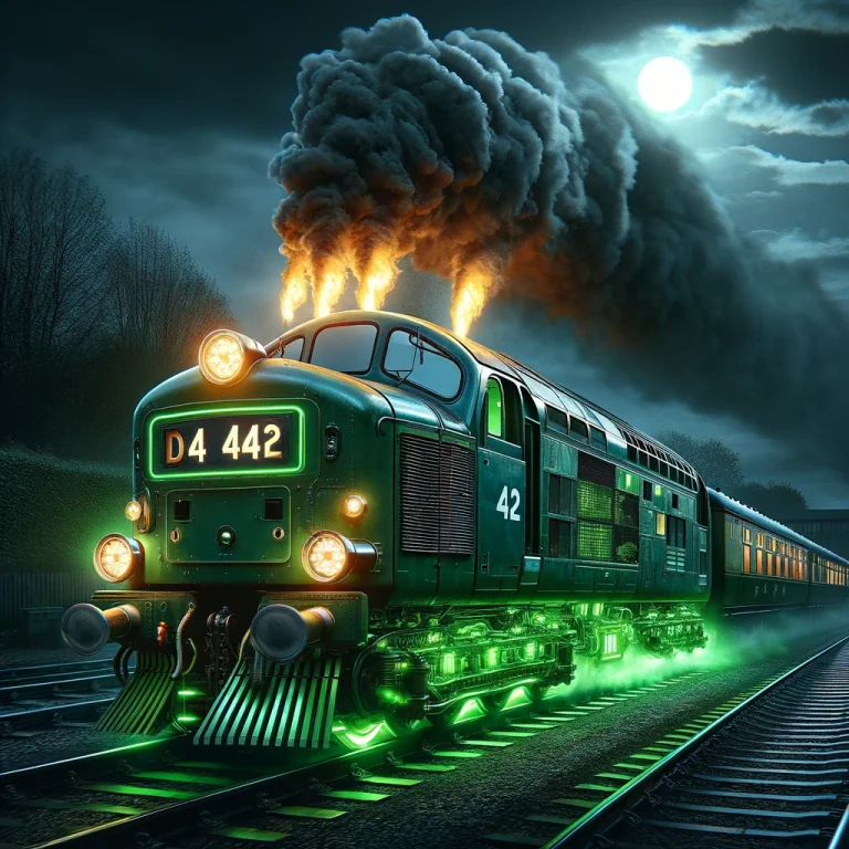Rail is already the greenest form of public transport, but the owner of this British Rail Class 40, wanting to hammer that point home, may have got the wrong end of the stick. Photographer unknown. #class40 #whistler #diesel #green #trainspotting #railwayphotography #modelrailway #hotrod #trains