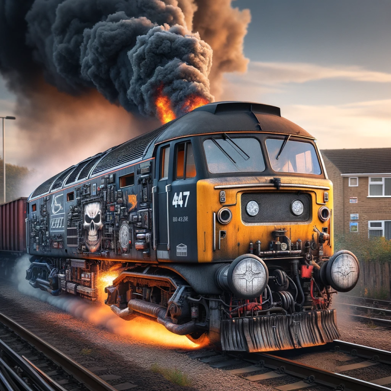 Nobody knows how many renumbering's and liveries this British Rail Class 47 has had in its time but this one is still showing the younger trains how it's done. #class47 #brushtype4 #duff #brush #trainspotting #railphotography #railway #railwayphotography #hotrod #trains